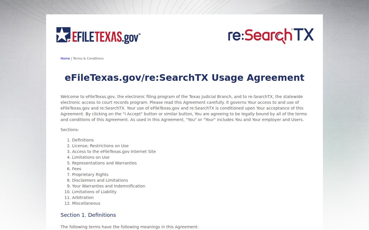 Refugio County case lookup reference for eFileTexas and re:SearchTX